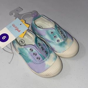 Cat & Jack Baby Girl Slip On Purple Blue Tie-Dye Sneakers Size 6 NWT